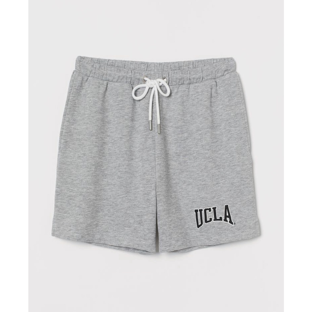 Celana Pendek Short Pants UCLA Grey Dewasa Couple Pria Wanita Desain Oversize Dari H&M  +  Free Pape