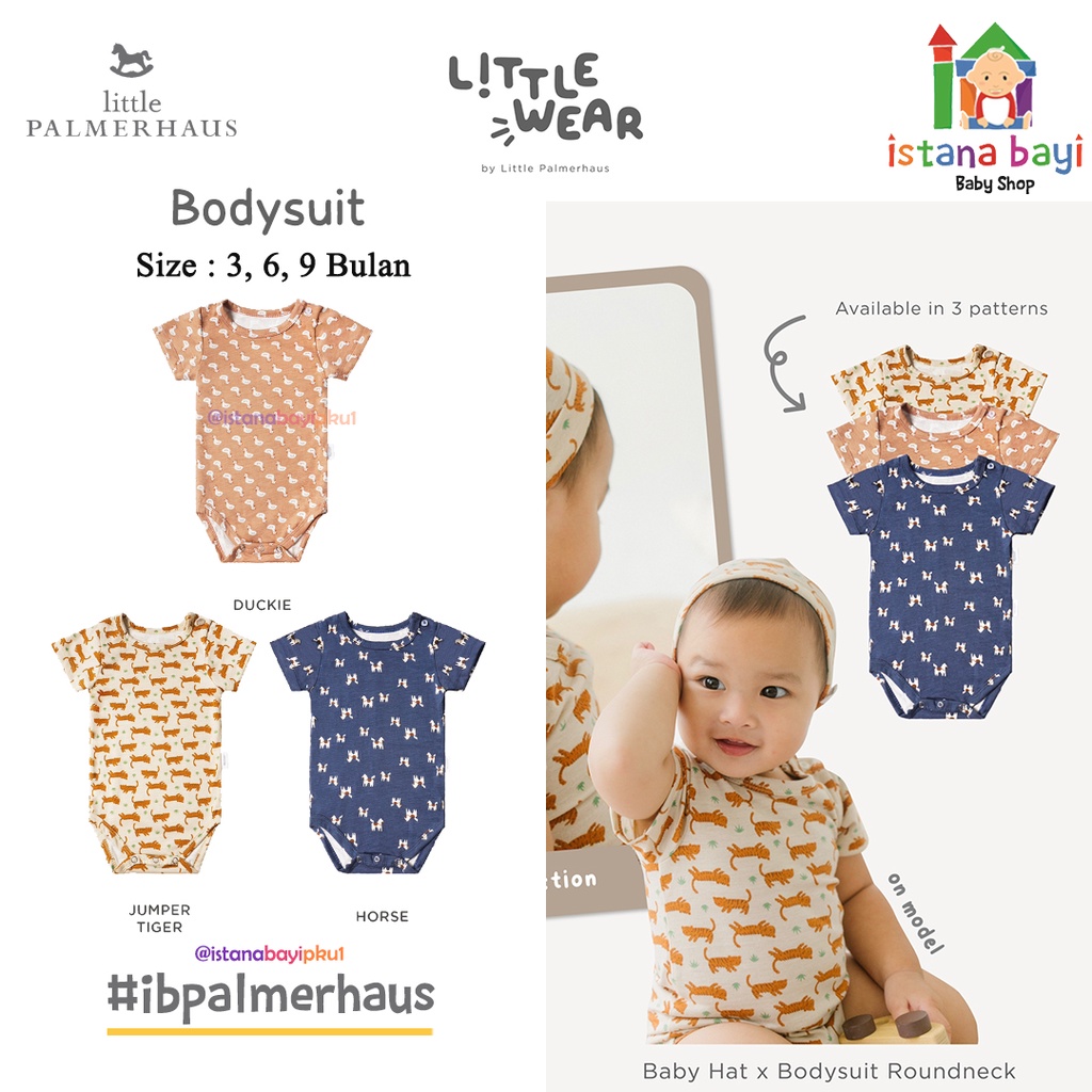 Little Palmerhaus - Everyday Bodysuit Short Sleeve/Jumper Bayi - Palmerhaus Little wear Jumper