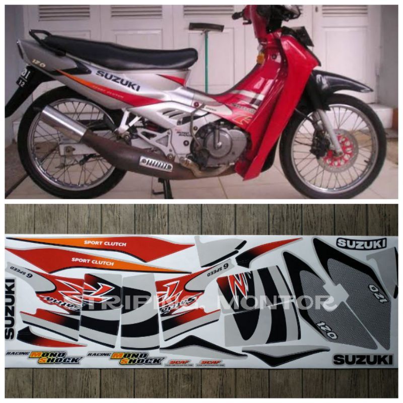 striping satria lama Original 2002 kualitas terbaik stiker montor satria ori
