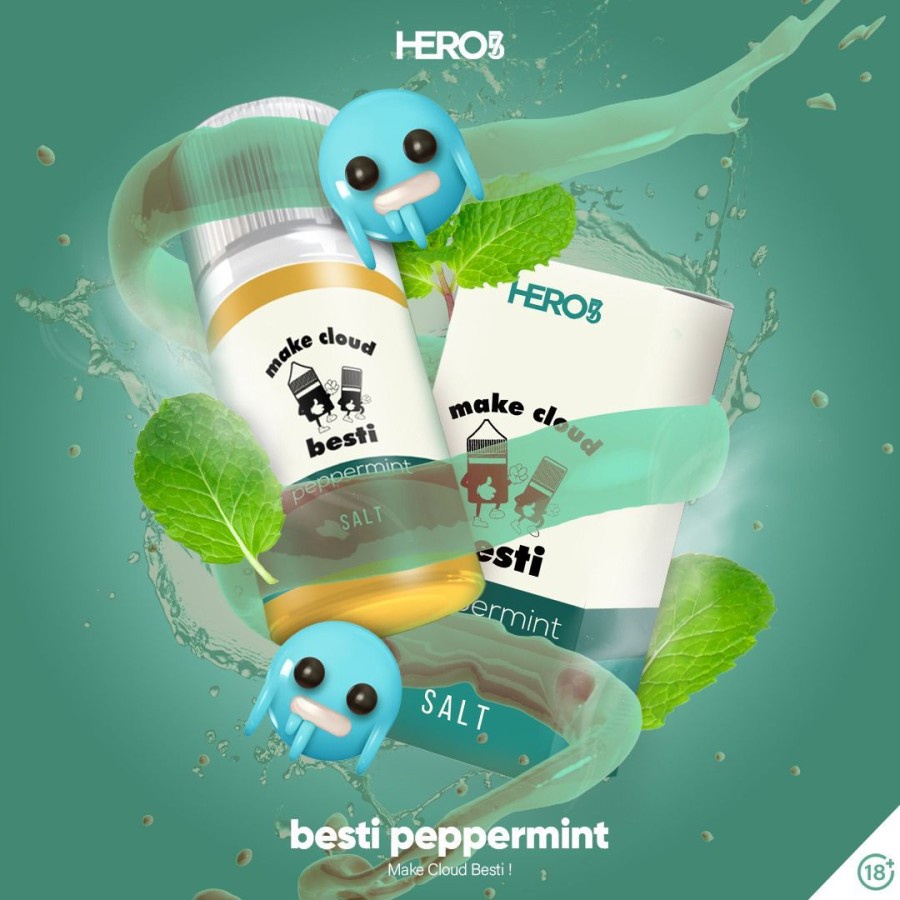 LIQUID BESTI PEPPERMINT SALTNIC - BESTI SALT NIC 30ML - 30MG