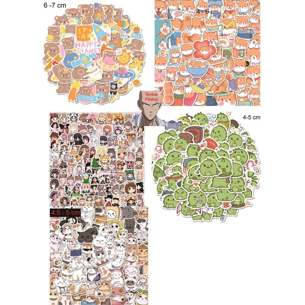 

Stiker lovely Bear and Girls 10pcs Random
