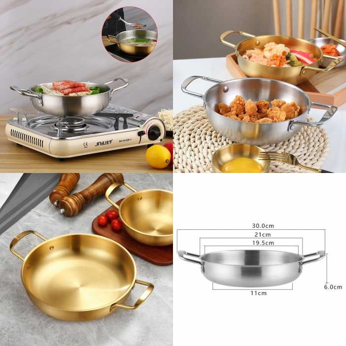 Corazon Panci Masak Model Korean Noodle Soup Pot Stainless Steel Gold - KC0408