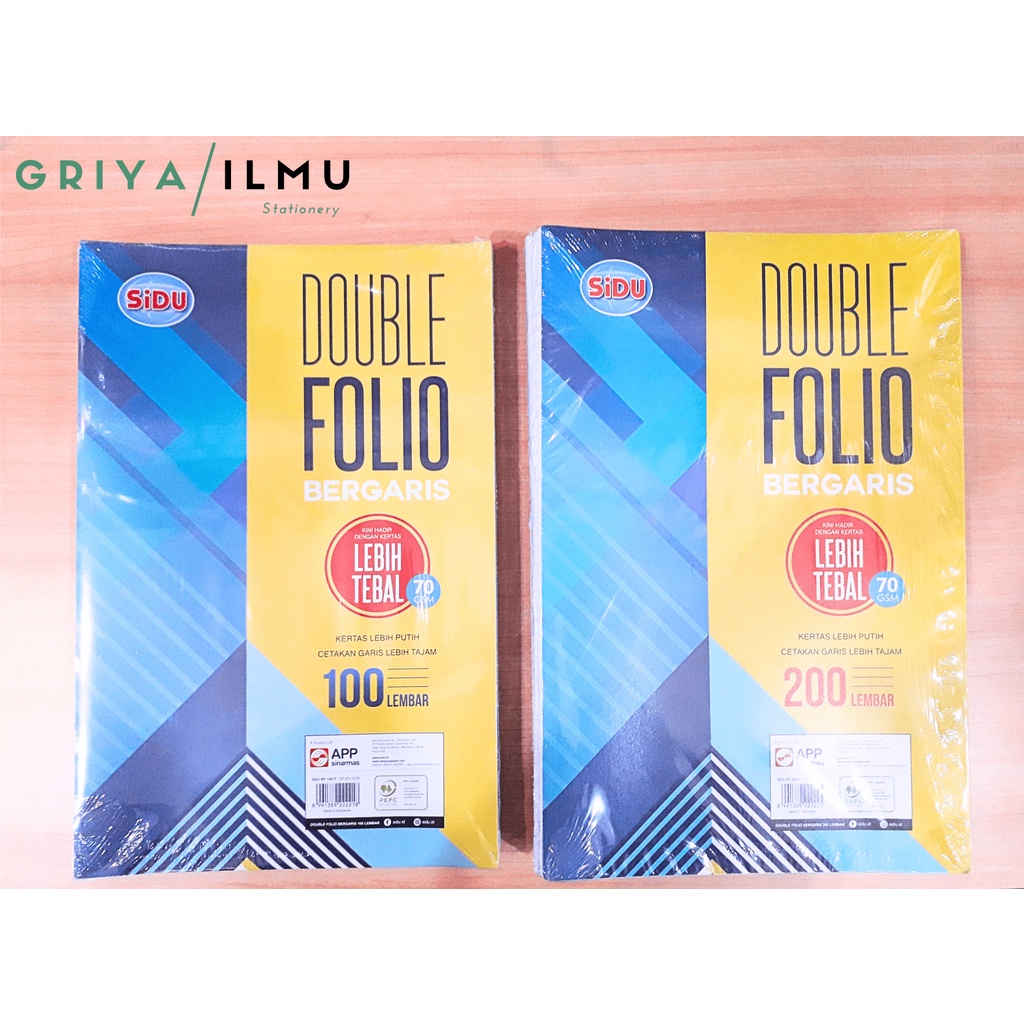 

Kertas Folio/Double Folio SIDU 100 Lembar/200 Lembar (053068)/(053069)