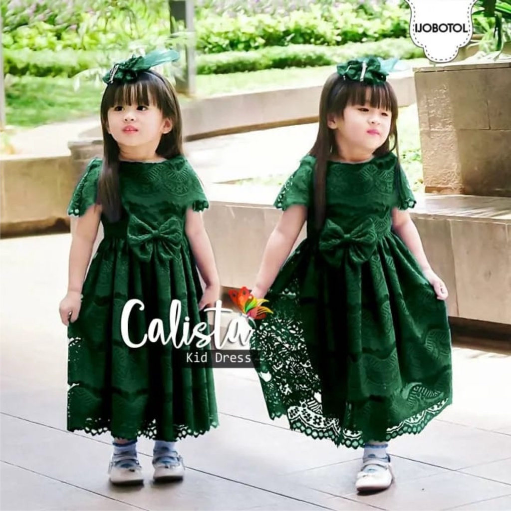 FenishaStore CALISTA Kid's Dress Anak Perempuan Terbaru Usia 3-5 Tahun