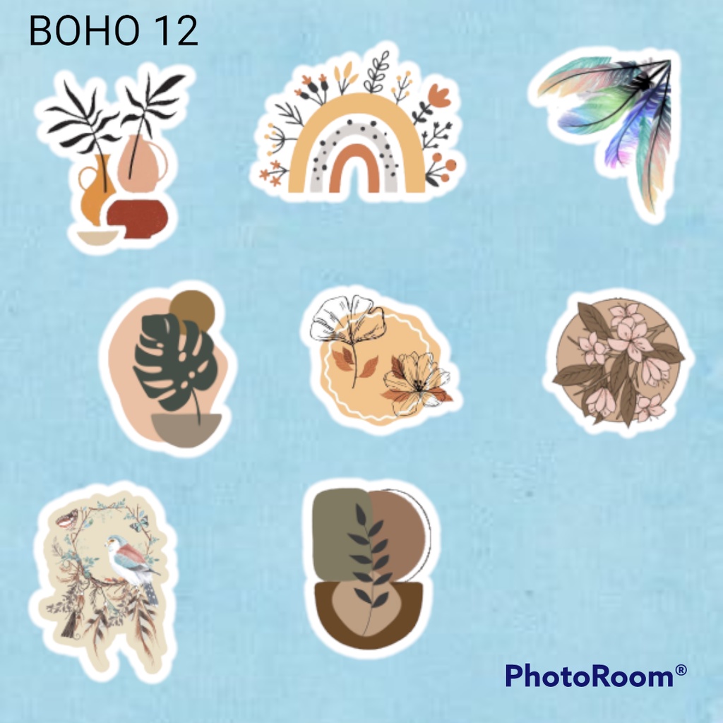 Sticker Pack Boho Aesthetic Waterproof Hiasan Laptop Botol Tumbler Case Hp Helm  DIY Stiker Lucu Laptop Notebook