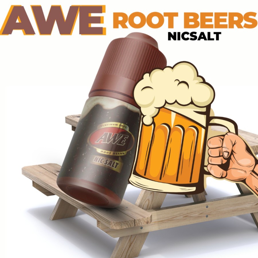 Awe Root Beers Salt Nic 30ML by Platinum Vape