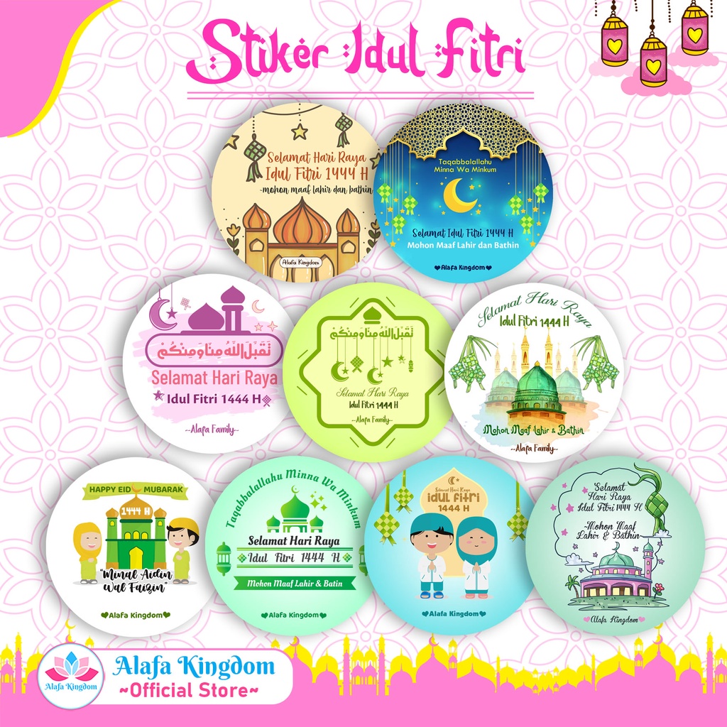 

Alafakingdom 064-072 Stiker Label Bulat Ramadhan Hampers Lebaran 1446 H / 2025 M