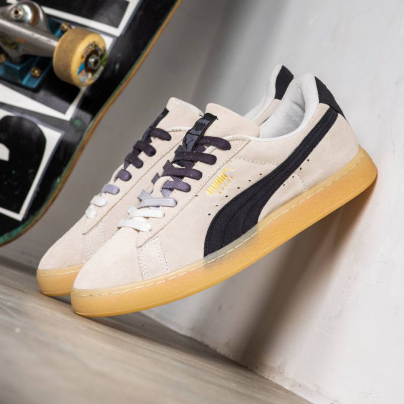 Sepatu Pm Suede Cream Black Sol Clear Original OEM Sepatu Pria