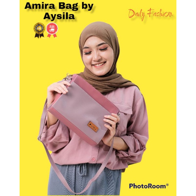 AMIRA BAG BY AYSILA TAS SELEMPANG BAHAN CHOCOLY ANTI AIR PREMIUM WATERPROOF