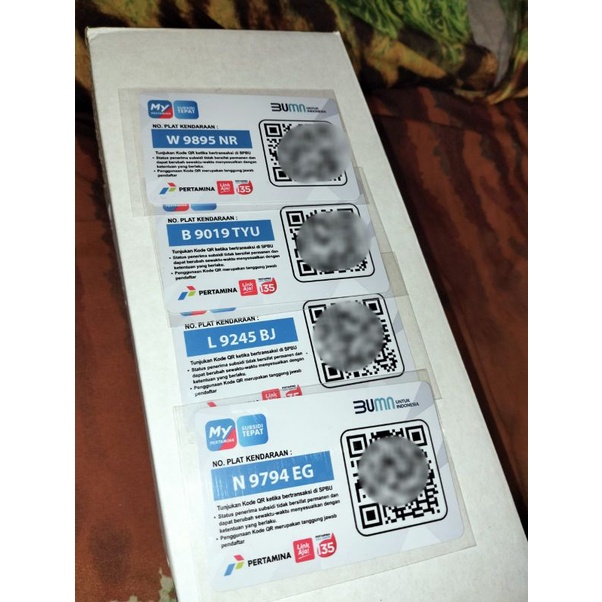 Kartu MyPertamina Barcode ID Card