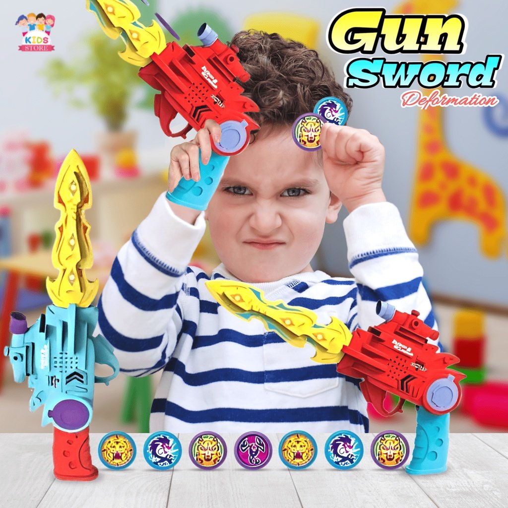 Gun Sword Deformation 2 in 1 | Mainan Anak Laki Laki 3 Tahun | Mainan Anak Cowok 5 Tahun | Terbaru