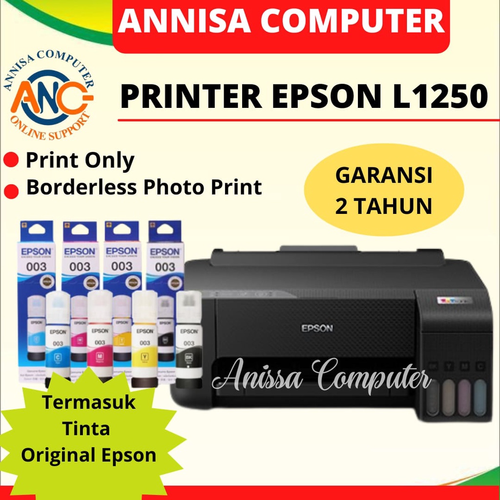 Jual Printer Epson L1250 EcoTank Print Wi-Fi Ink Tank / L 1250 ORIGINAL ...