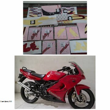 stiker striping ninja rr old 2011 original kawasaki