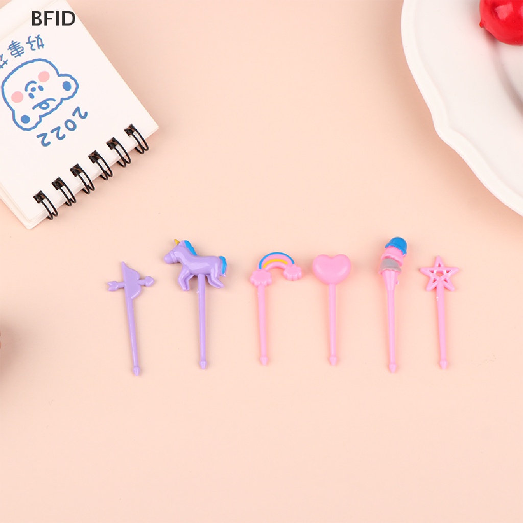 [BFID] 1set Garpu Buah Hewan Food Grade Mini Kartun Anak Kue Buah Tusuk Gigi Bento [ID]