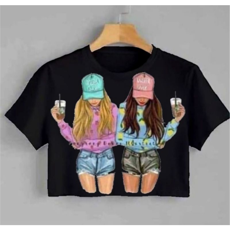 KAOS CROP BESTIE TOPI DTF