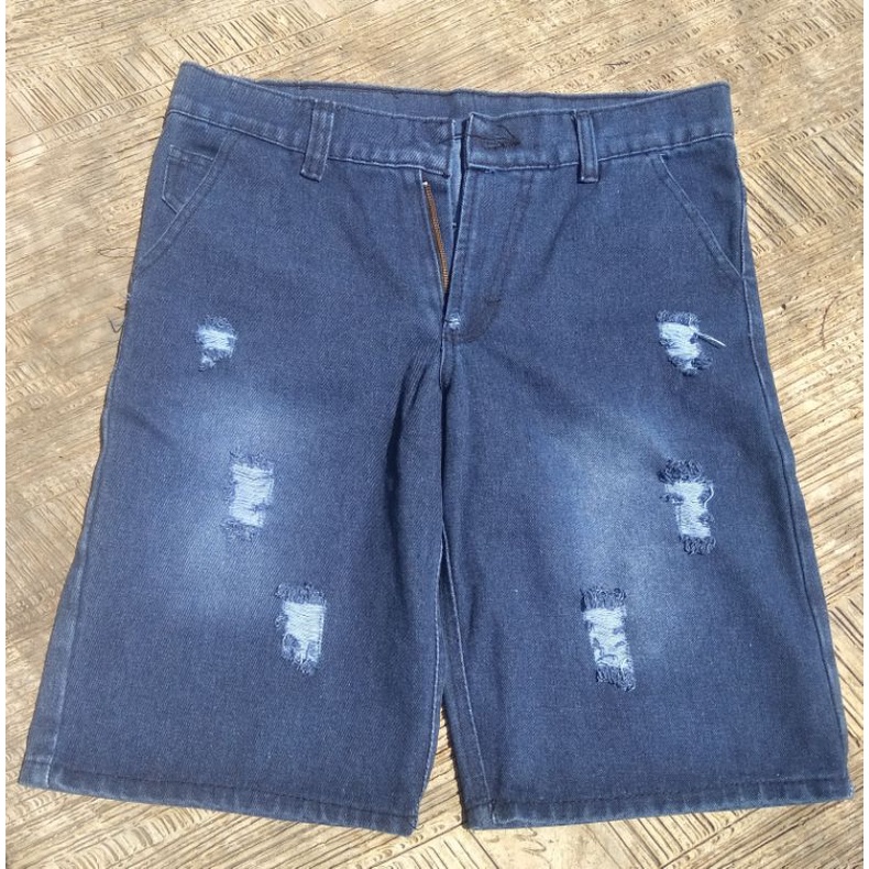 Celana Jeans Pendek Sobek Sobek Celana Pendek Cowok Jeans Pria