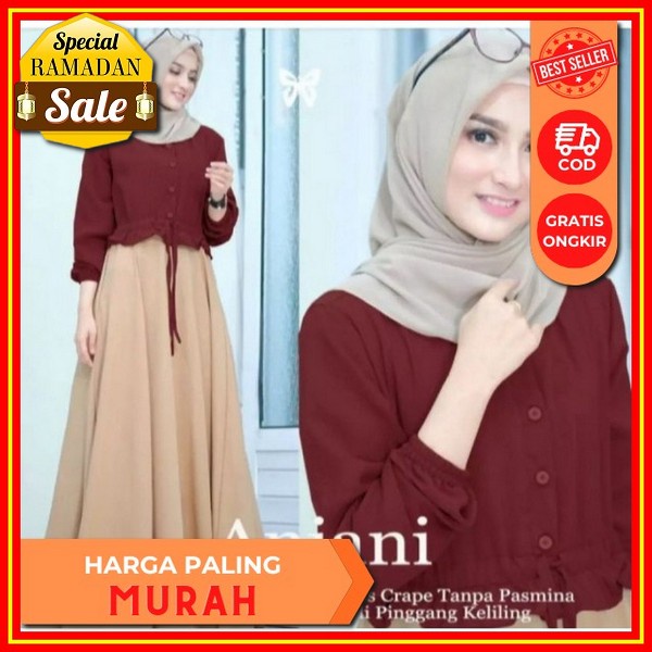 Dress Tyb Kondangan / Gamis Lebaran Hijau Botol Motif Jumbo Kasual Elegan Kekinian Terbaru 4Xl 5Xl 3
