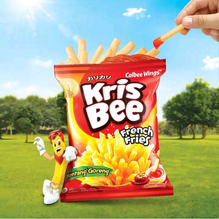 ( JSO ) Kris Bee French Fries Kentang Goreng 9gr Eceran Snack Cemilan Anak Murah