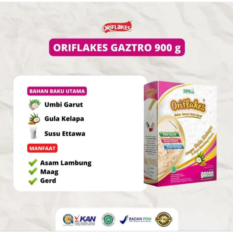

ORIFLAKES GASTRO ASAM LAMBUNG 900GR OBAT MAAG GERD