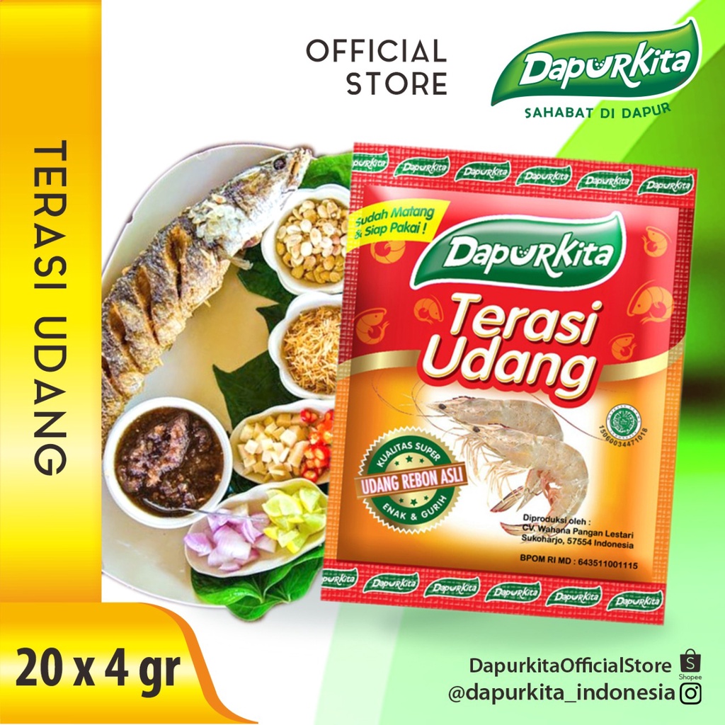 

TERASI UDANG DAPURKITA 1 Pack @20 Sachet