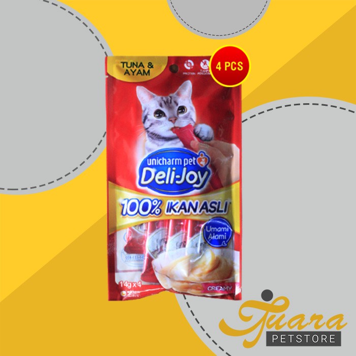 Snack Kucing Deli Joy Creamy Cat treat Cemilan 14 Gram