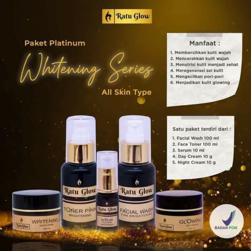 Jual ratu glow/ratu glow platinum/ratu glow skincare/skincare ratu glow
