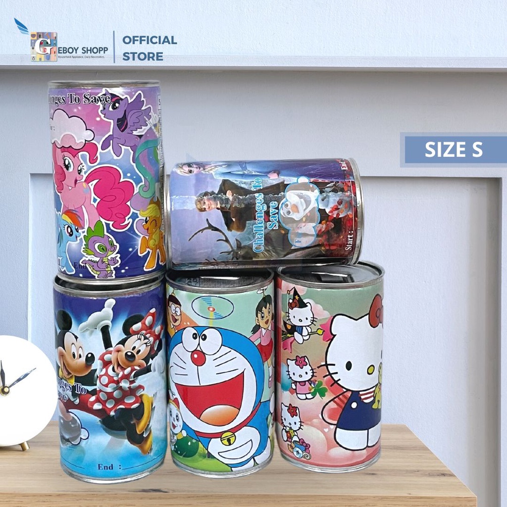 Celengan Karakter / Celengan Target / Celengan Kaleng Size S