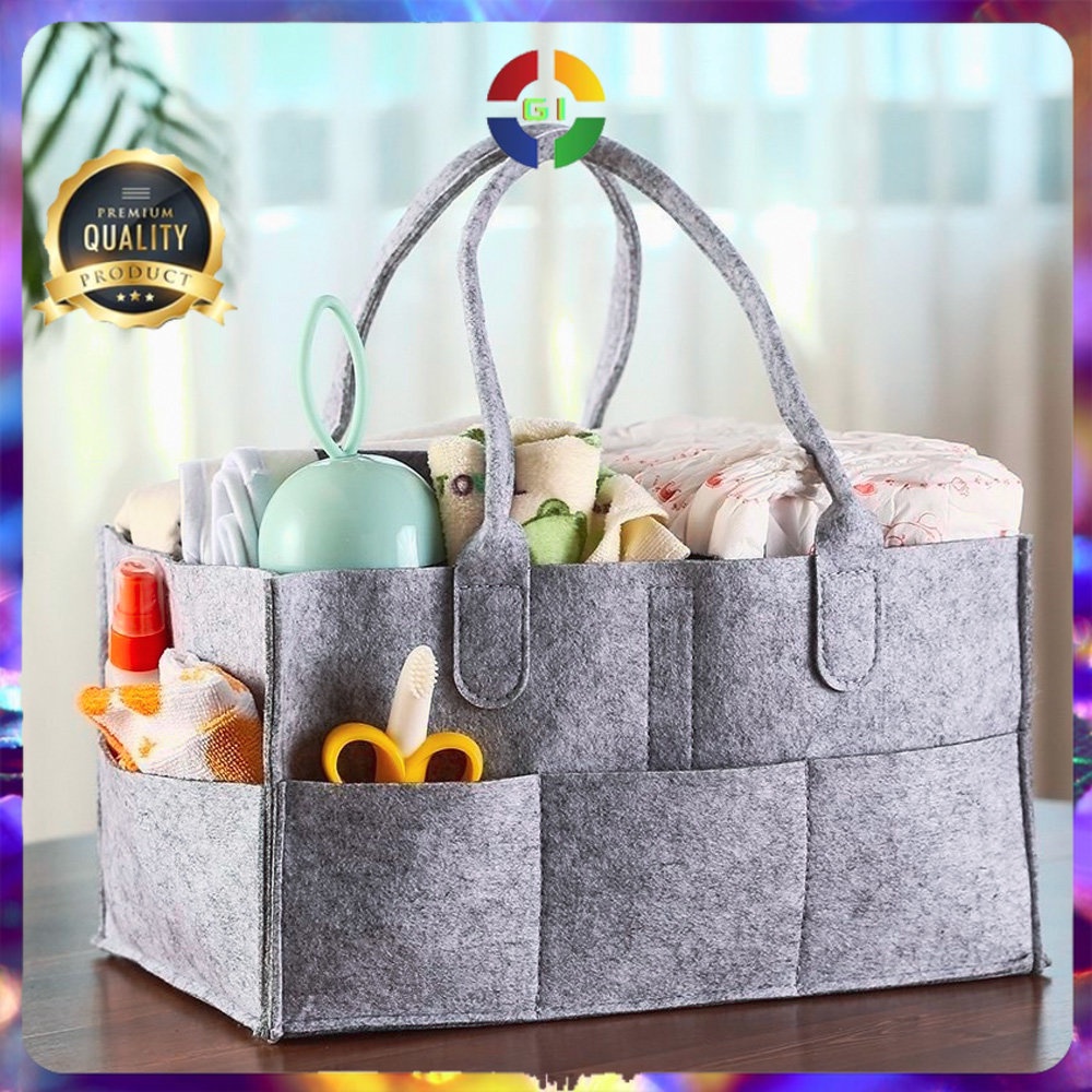 Tempat Wadah Rak Organizer Perlengkapan Bayi Gray COD