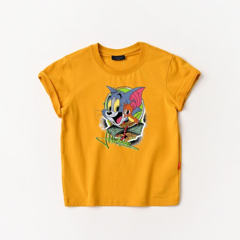 Kaos Distro Anak Cowok Dan Cewek Kaos Anak Gambar Kartun Kucing Tikus Untuk Anak Umur 2 sampai 10 Tahun T shirt Anak Atasan Kaos Anak