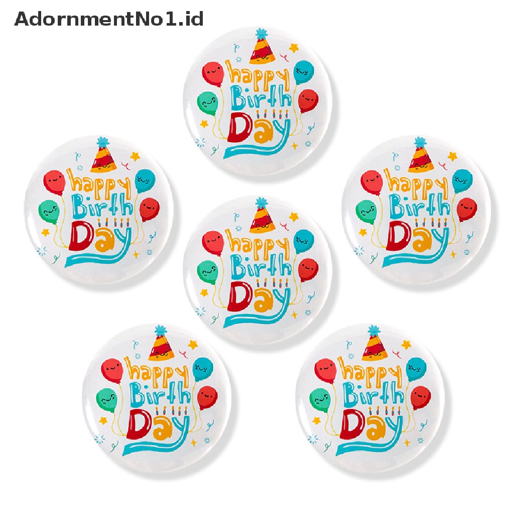 [AdornmentNo1] Happy Birthday Badge Bros Pin Button Badge Berbagai Pola Birthday Party Badge Ulang Tahun Kekinian Dekorasi Pesta [ID]