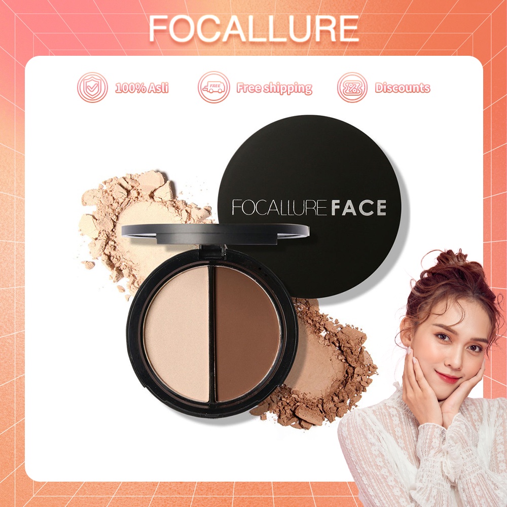 FOCALLURE Highlight &amp; Contour Powder Palette Untuk Wajah FA05