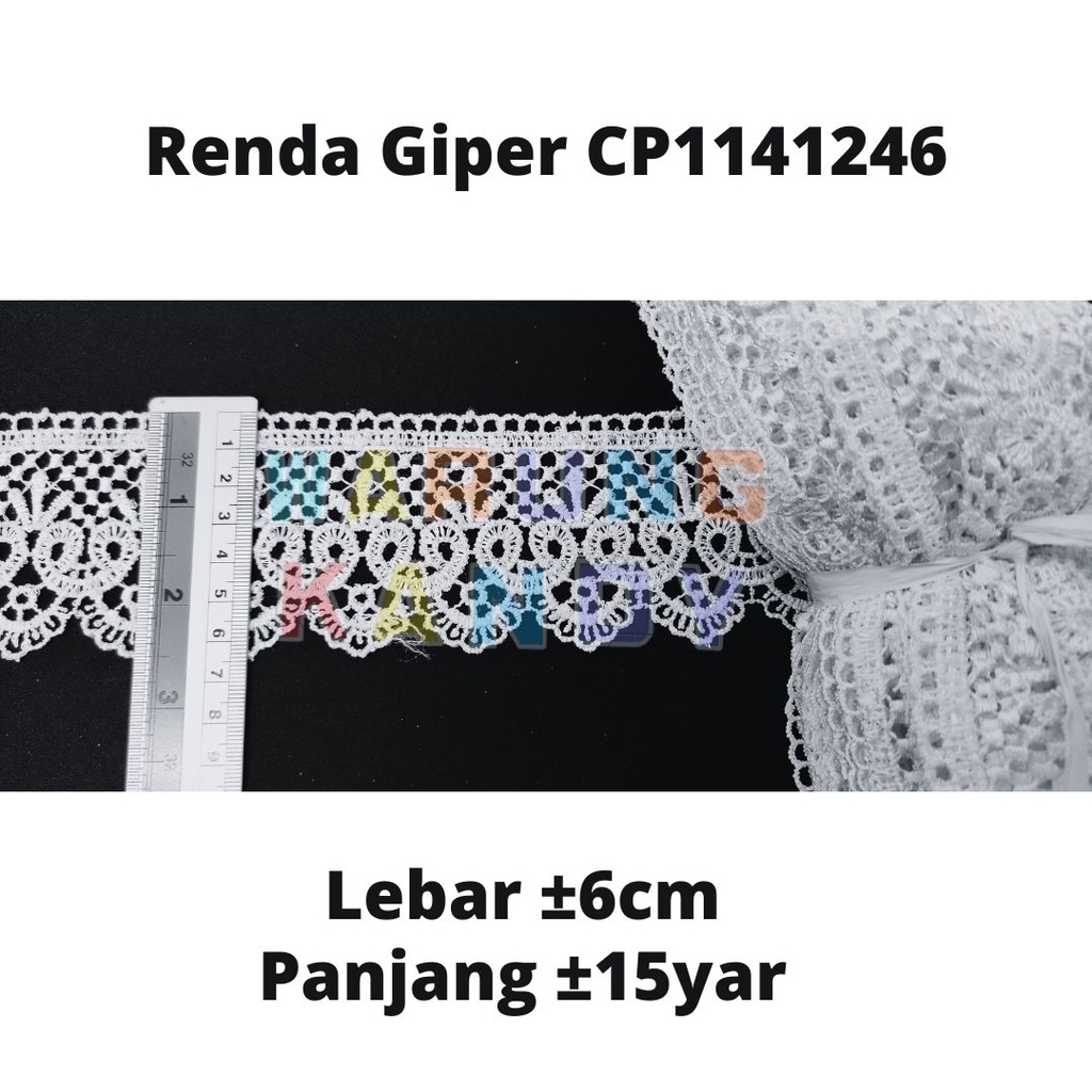 Renda Giper 1185 / 1246 6cm Putih