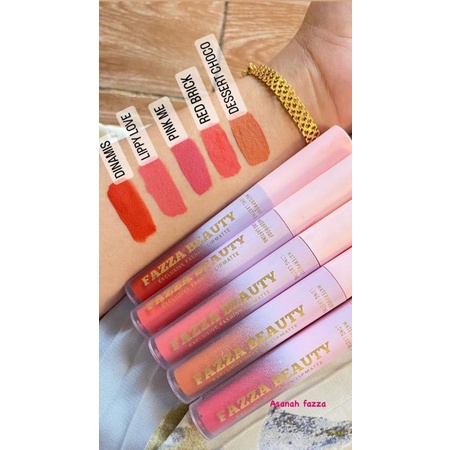 LIPMATTE FAZZA LIPSTICK MATTE CANTIK LEMBUT TAHAN LAMA - WARNA NYA KEREN KA DAN LEMBUT BANGET AWET DI BIBIR