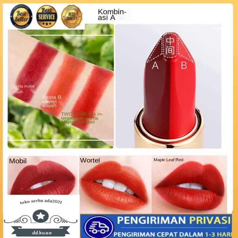 [Produk 9090] CODlipstik matte tiga warna velvet kosmetik bibir anti air kelembapan tahan lama lipst