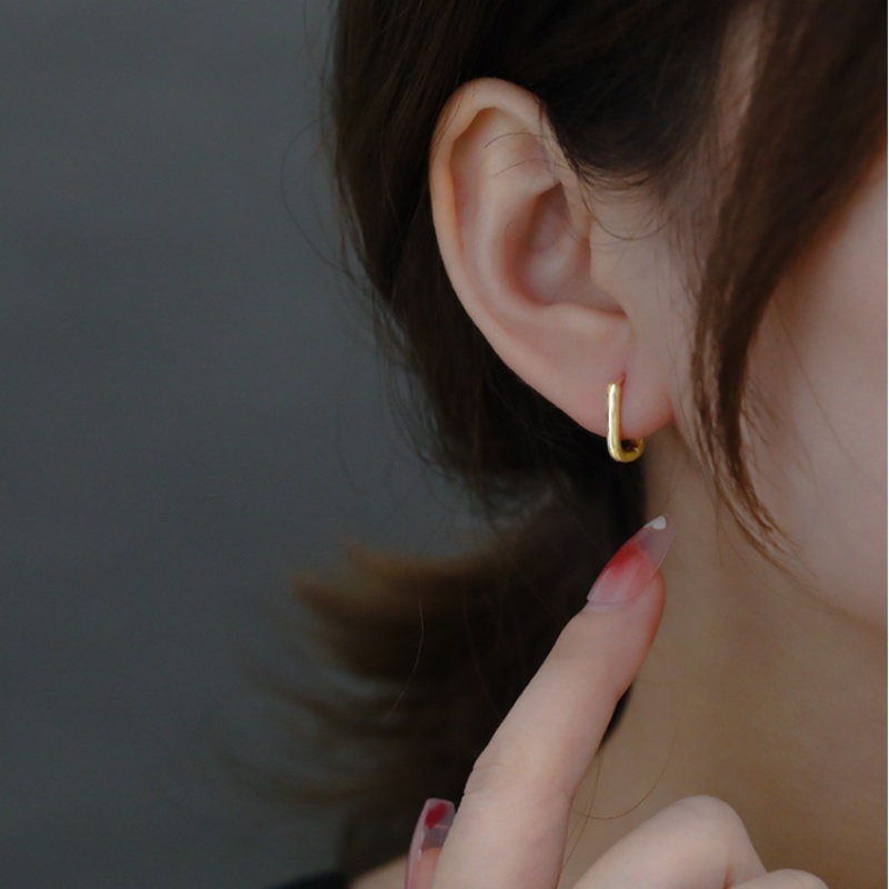 We Flower Chic Geometris Emas Hoop Anting Untuk Wanita Gadis Elegan Square Earring Minimalis Fashion Telinga Perhiasan Hadiah