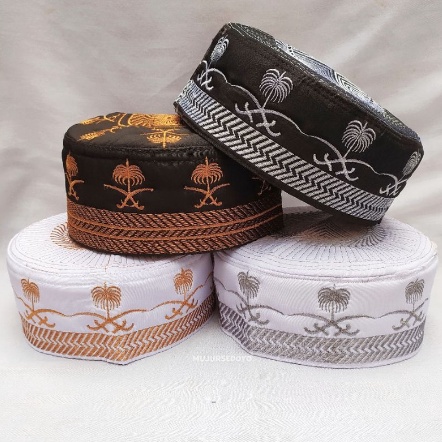 Peci Bugis Madinah Kopiah Bulat Kain Spon Tipis