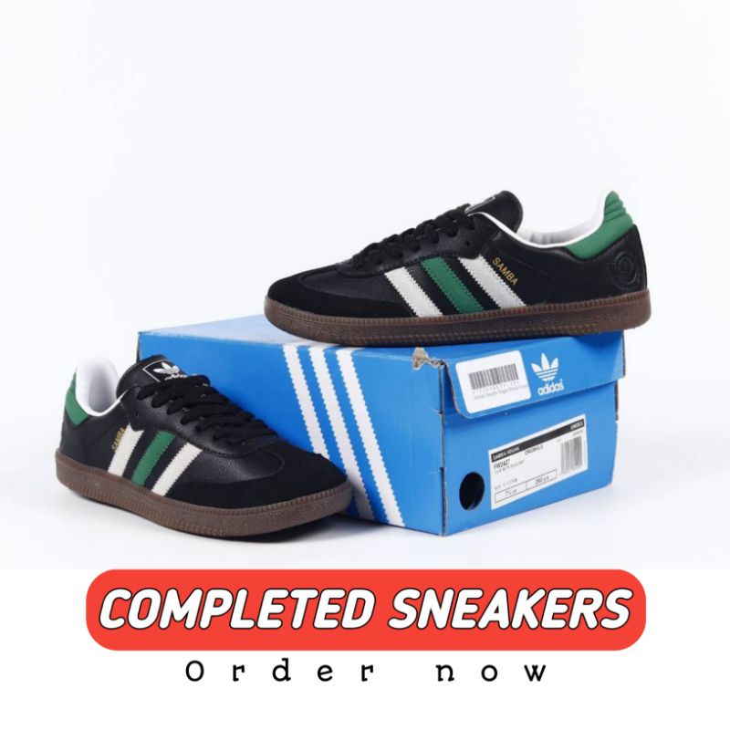 SEPATU ADIDAS SAMBA VEGAN BLACK GREEN
