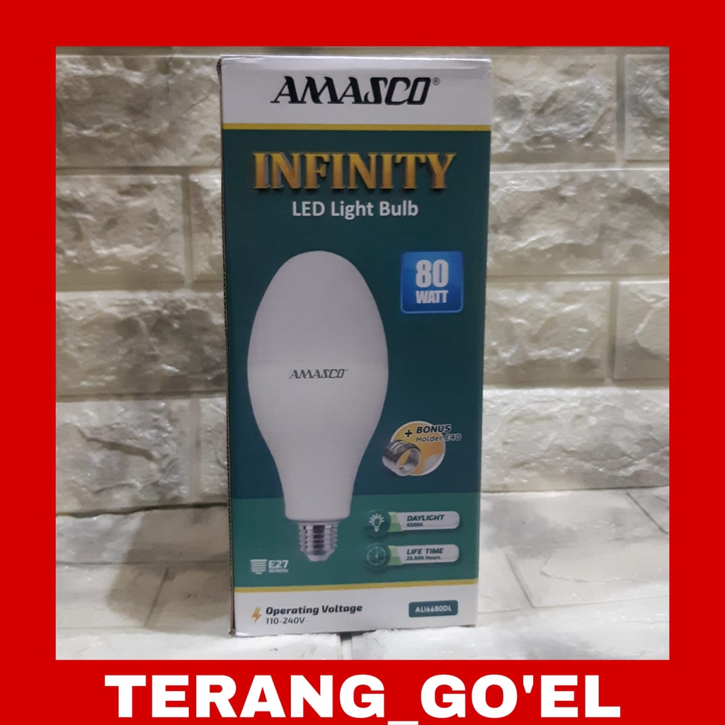 AMASCO LAMPU LED INFINITY 80 WATT / AMASCO LED BULB 80 WATT dan 50 WATT MODEL MERCURY / LAMPU JALAN