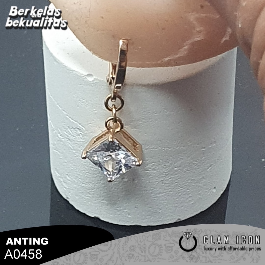 Anting Jepit Motif Mata juntai prisma A0458 ABG