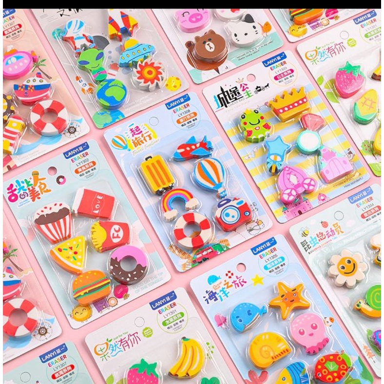 

penghapus lucu harga sataun set kode 2