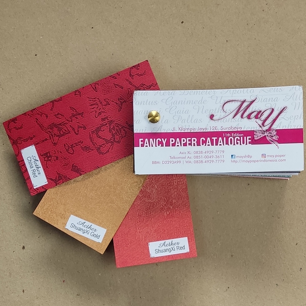

Kertas Kado Fancy Paper Aether ShuangXi (Red, Gold) & China (Red) - Motif Tulisan Cina Kaligrafi