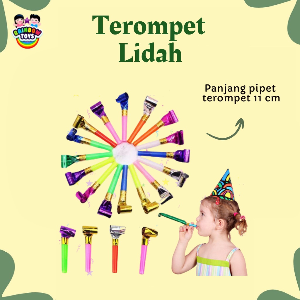Terompet Lidah Polkadot Tiupan Trompet Ulang Tahun