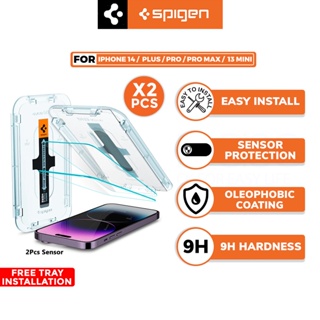 Tempered Glass iPhone 14/13 Mini Pro Max Plus Spigen Glas tR EZ Fit