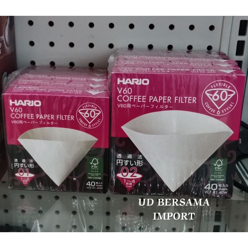 Kertas Filter Kopi V60 1-4 Cups/Kertas Pembuat Kopi Teknik Manua HARIO