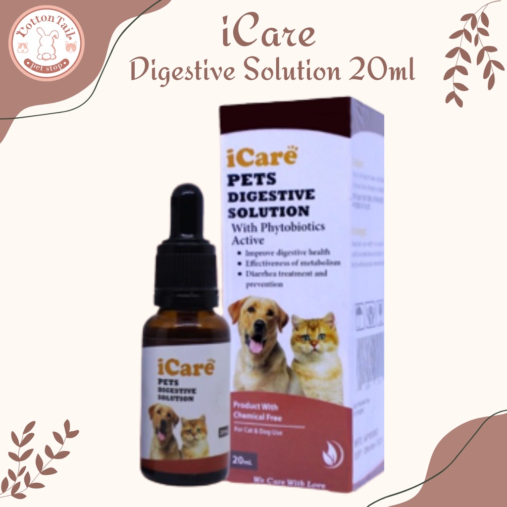 iCare Pet Digestive Solution 20ml - Obat Diare Kucing dan Anjing
