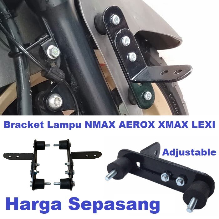 BRACKET BRAKET LAMPU SPAKBOARD SERPO ADJUSTABLE NMAX XMAX LEXI AEROX