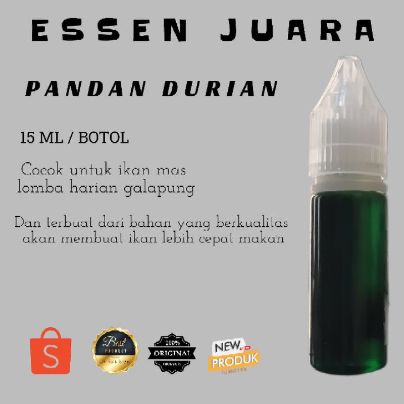 ESSEN OPLOSAN (PANDAN DURIAN) 15 ML /ESSEN Lomba Ikan Mas / ESSEN Galapung Ikan mas/ESSEN IKAN MAS L