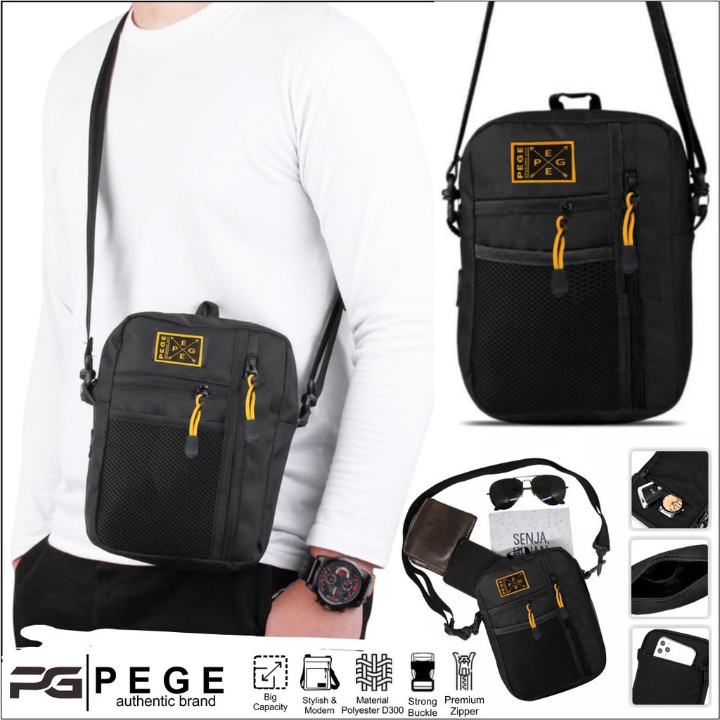 Tas Selempang PEGE Reiji Slingbag Pria Model Trendy Casual - PG 8956