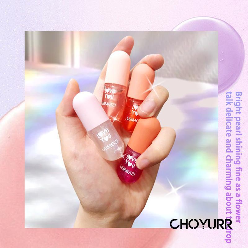 【COD】Lip Oil Natural Lip Balm Kapsul Lip Gloss Pearlescent Moisturize Repair Nourish Reduce Wrinkles Waterproof Multi-CH