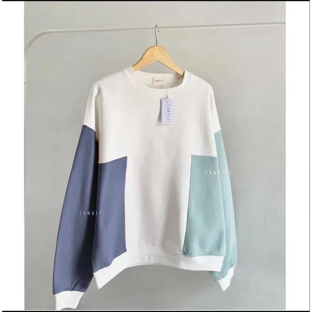 SWEATER WANITA OVERSIZE CANDIEZ /// CREWNECK WANITA ALA KOREA SIZE XL FLEECE TEBAL KEKINIAN TERBARU''